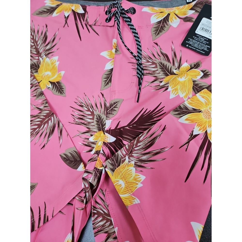 Hurley Men's Boardshorts Hibiscus Pink Bloom Size 34 NWT